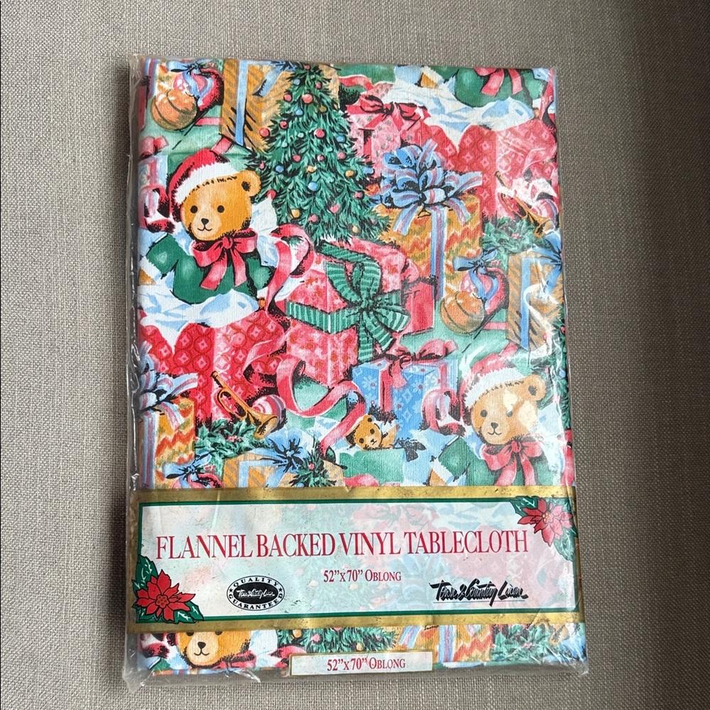 Holiday Flannel Backed Vinyl Tablecloth